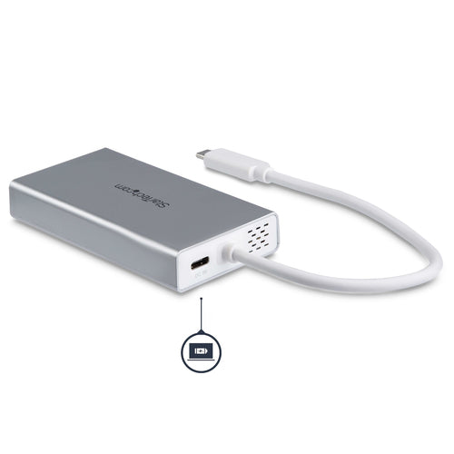 StarTech.com DKT30CHPDW - USB C Multiport Adapter - PD - Silver.