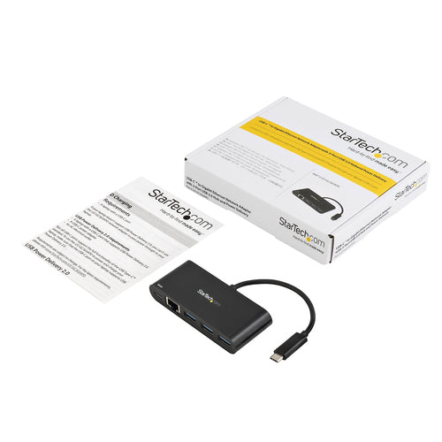 StarTech.com US1GC303APD - USB-C to GbE Adapter w/ 3-Port USB Hub