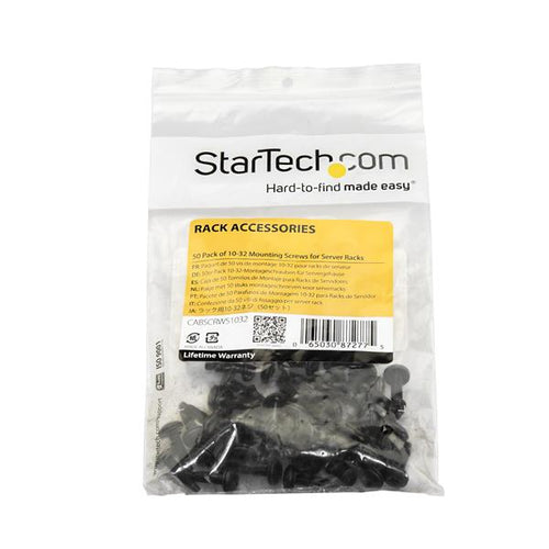 StarTech.com CABSCRWS1032 - StarTech 50 pkg 10-32 Server Rack Screws