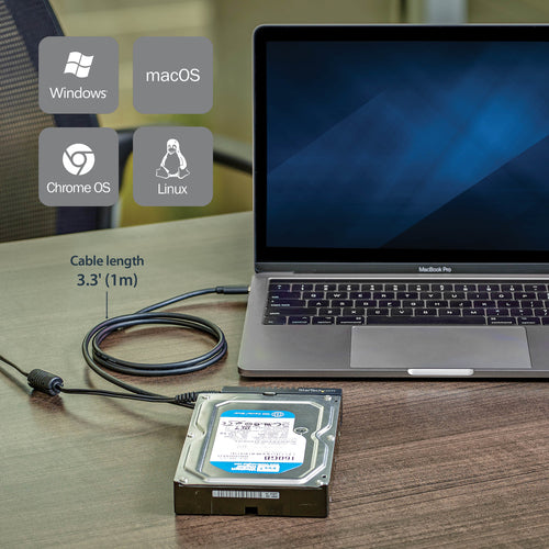 StarTech.com USB31C2SAT3 - USB C SATA Adapter for 2.5/3.5in SSD/HDD
