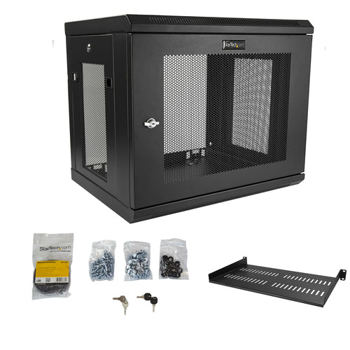 RK9WALM - STARTECH.COM 9U WALL MOUNT RACK - WALL MOUNT SERVER AND NETWORK CABINET, 5 YR