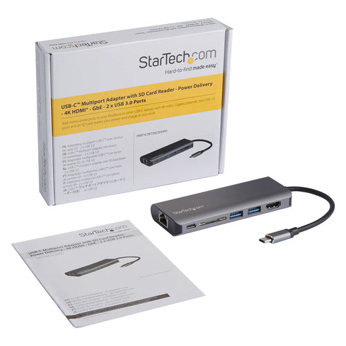 StarTech.com DKT30CSDHPD - USB-C Multiport Adapter w/ SD - HDMI GbE