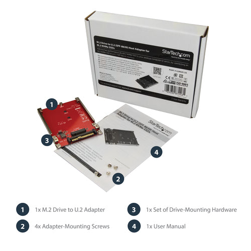 StarTech.com U2M2E125 - M.2 Drive to U.2 (SFF-8639) Host Adapter