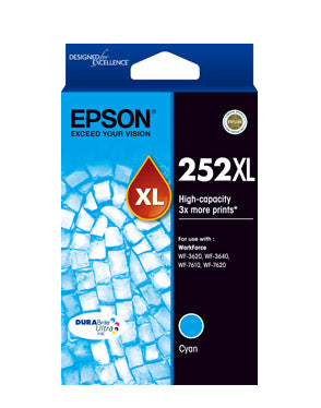 Epson C13T253292 - 252XL DURABrite Ultra Tintenpatrone Cyan mit hoher Kapazität