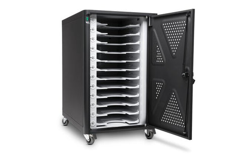 KENSINGTON AC12 CHARGING CABINET WITH WHEELS, CHROMEBOOK, SURFACE, MACBOOK, IPAD, UPTO 14"