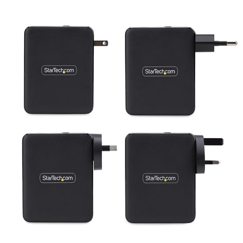 STARTECH.COM 140W USB-C WALL CHARGER, USB-C/USB-A, PD GAN POWER ADAPTER, 2 YR