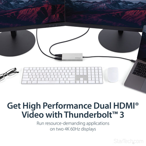 StarTech.com TB32HD24K60 - Thunderbolt 3 to Dual HDMI - 4K 60Hz