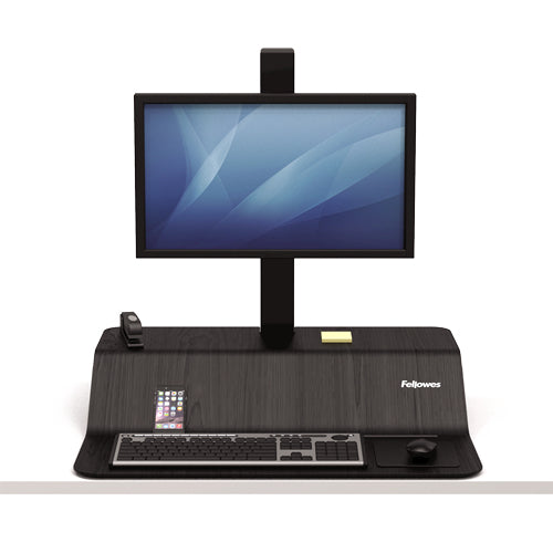 8080101 - Fellowes Lotus VE Single Monitor Sit Stand Workstation
