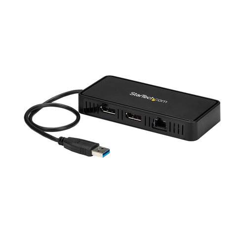 StarTech.com USBA2DPGB - USB to Dual DisplayPort Mini Dock - 4K