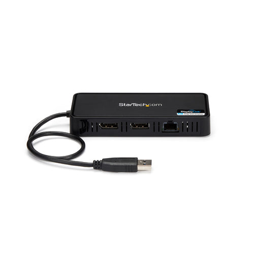StarTech.com USBA2DPGB - USB to Dual DisplayPort Mini Dock - 4K
