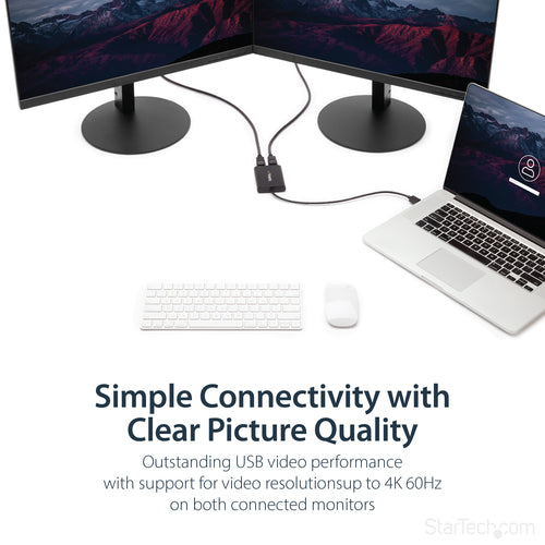 StarTech.com USB32DP24K60 - Adapter USB to Dual DisplayPort 4K 60Hz