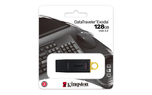 DTX/128GB - KINGSTON DATA TRAVELER EXODIA- DTX 128GB USB 3.2 FLASH DRIVE
