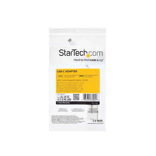 StarTech.com CDP2MDP - USB-C to Mini DisplayPort Adapter - 4K60