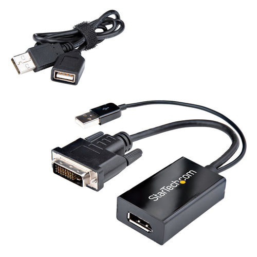 StarTech.com DVI2DP2 - DVI to DisplayPort Adapter - USB Power