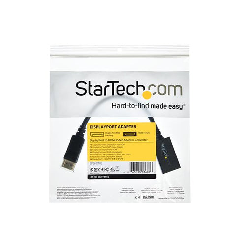 DP2HDMI2 - STARTECH.COM DISPLAYPORT TO HDMI ADAPTER - DP 1.2 TO HDMI VIDEO CONVERTER 3 YR