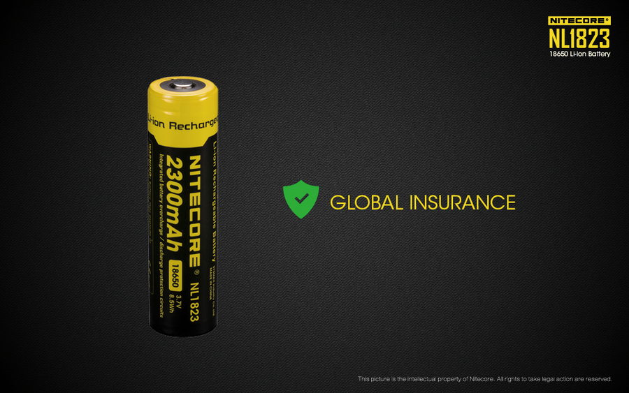 NL1823 - NITECORE LI-ION RECHARGEABLE BATTERY 18650 (3.7v / 2300mAh)