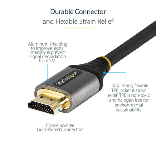 StarTech.com HDMM21V2M - 6ft 2m Certified HDMI 2.1 Cable - 8K/4K