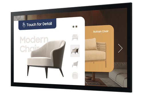 LH32QMCTBGCXXY - SAMSUNG (QMC-T) INTERACTIVE SIGNAGE, 32" FHD TOUCH, 400NITS, HDMI, LAN/WIFI, 16H/7D, 3YR