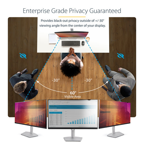 STARTECH.COM 23.8-INCH 16:9 GOLD MONITOR PRIVACY SCREEN, FILTER W/ENHANCED PRIVACY,SP,2 YR