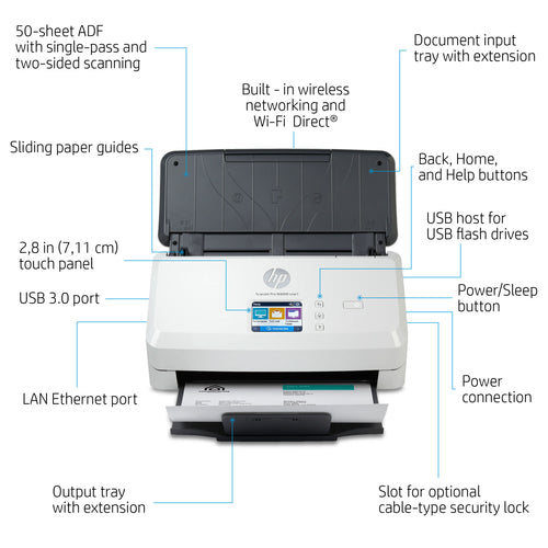 HP 6FW08A - ScanJet Pro N4000 snw1 Sheet-Feed Scan