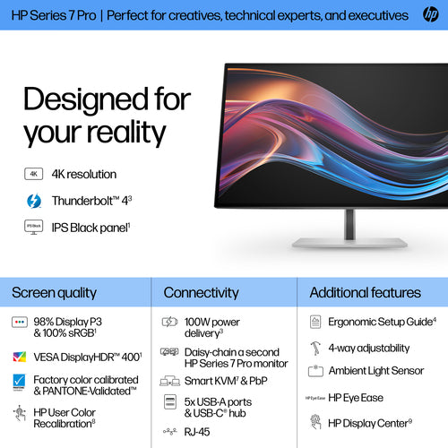 HP Series 7 Pro 727pk 27 inch 4K Thunderbolt 4 MonitorSOH ONLY