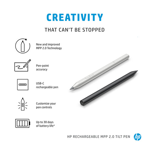 HP 3J122AA - RECHARGEABLE MPP 2.0 TILT PEN GREY