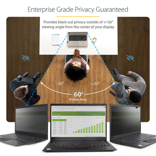 STARTECH.COM 15.6-INCH GOLD LAPTOP PRIVACY SCREEN, FILTER W/ENHANCED PRIVACY, 2 YR