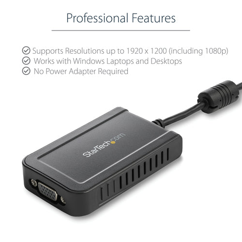 StarTech.com USB2VGAE3 - USB to VGA External Video Card 1920x1200