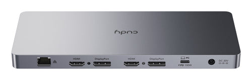 CUDY CS700 - 13-in-1 Multi-port 10Gbps Slim USB-C Dual 4k Docking Station 150W PSU. Inc 2x DP 1.2 2x