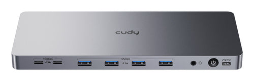 CUDY CS700 - 13-in-1 Multi-port 10Gbps Slim USB-C Dual 4k Docking Station 150W PSU. Inc 2x DP 1.2 2x