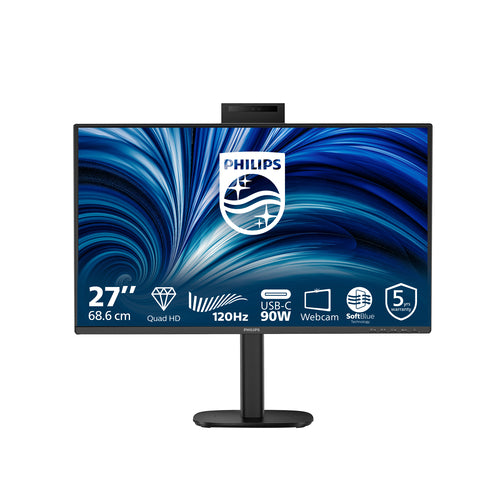 27B2U3601H/75 - PHILIPS 27B2U3601H/75 27" 16:9 QHD IPS LED 120HZ,4MS,USB-C DOCK,HDMI,DP/OUT,SPKR,H/ADJ,4YR