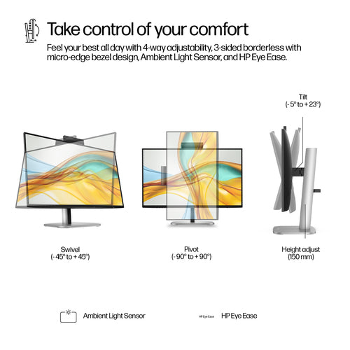 HP Series 5 Pro 524pm 23.8 inch FHD USB-C Conferencing Monitor