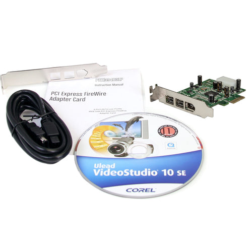 PEX1394B3LP - STARTECH.COM 3 PORT 2B 1A LOW PROFILE 1394 PCI EXPRESS FIREWIRE CARD LTW