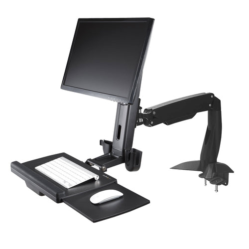 STARTECH.COM SIT STAND MONITOR ARM 34" - ADJUSTABLE DESK MOUNT WORKSTATION 2 YR
