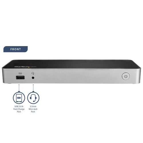 StarTech.com DK30CHDDPPD - DUAL MONITOR USB C DOCK - 60W PD - SD