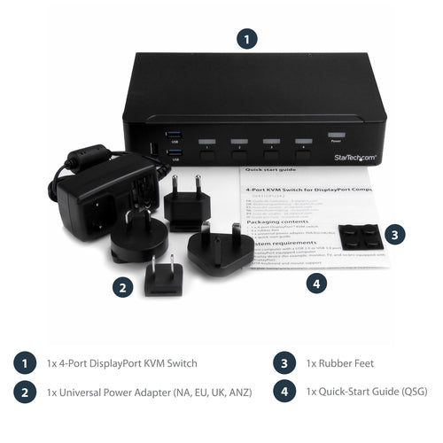 StarTech.com SV431DPUA2 - KVM Switch DisplayPort 4K 60Hz