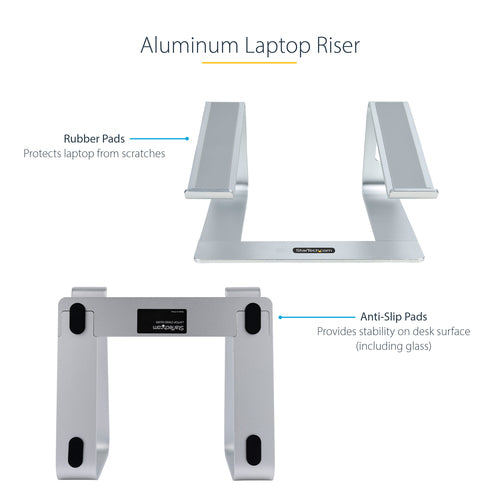 StarTech.com LAPTOP-STAND-SILVER - Laptop Stand for Desk - Stand for Laptop