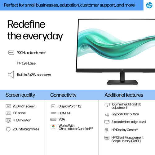 HP Series 3 Pro 324ph 23.8 inch FHD Monitor