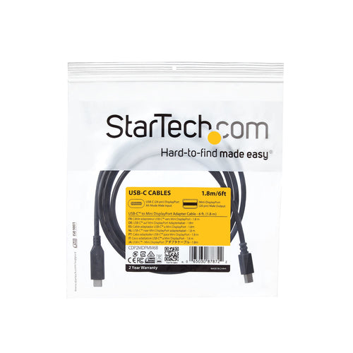 StarTech.com CDP2MDPMM6B - Cable USB C to Mini DisplayPort 1.8m