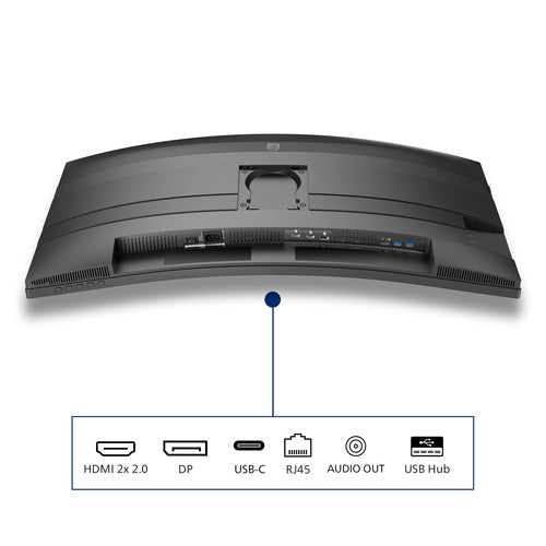 34B2U5600C/75 - PHILIPS 34B2U5600C/75 34" 21:9 CURVE WQHD, HDMI,DP,USB-C,RJ45,SPKR,H/ADJ,4YR