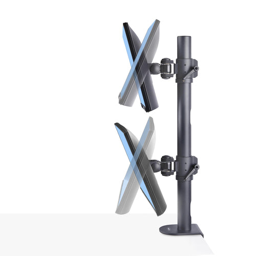 H2MPV-MONITOR-MOUNT - STARTECH.COM DESK MOUNT FOR 2X VERTICALLY STACKED MONITORS, DUAL 49"; TAA, 5 YR