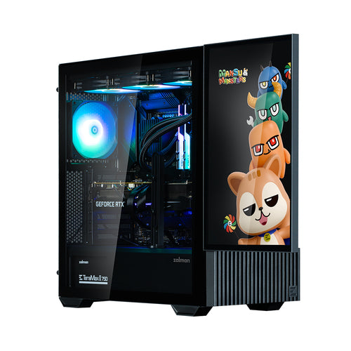 Z10 DS BLACK - Zalman Z10 DS Black ATX Mid Tower Case 1x120mm ARGB with LCD screen
