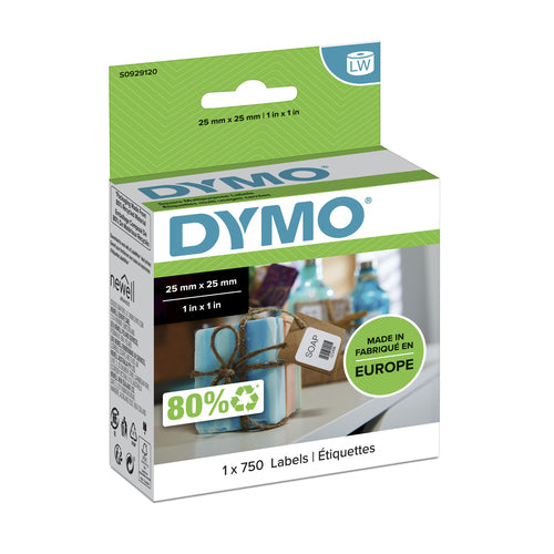 S0929120 - Dymo LW 25mm x 25mm White