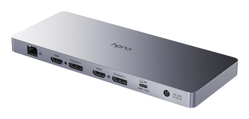 CUDY CS700 - 13-in-1 Multi-port 10Gbps Slim USB-C Dual 4k Docking Station 150W PSU. Inc 2x DP 1.2 2x