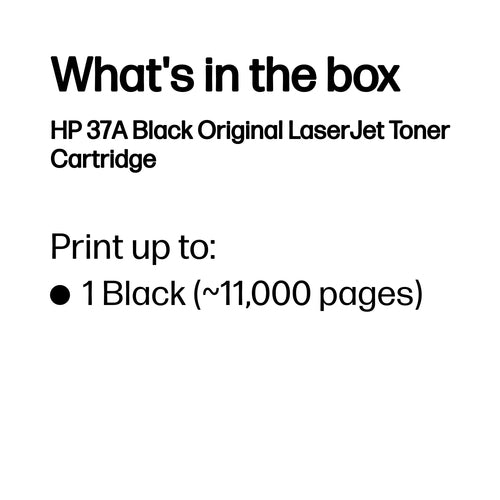 HP CF237A - 37A BLACK LASERJET TONER CARTRIDGE