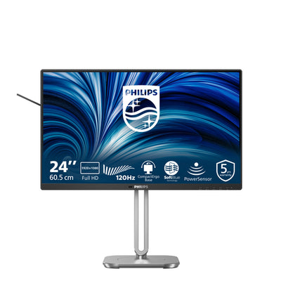 24B2N4200/75 - PHILIPS 24B2N4200/75 23.8" 16:9 1080P FHD IPS LED 120HZ,4MS,VGA,HDMI,DP,H/ADJ,SPKR,4YR
