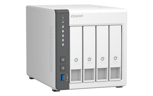 TS-433-4G - QNAP 4-BAY NAS (NO DISK), ARMQC 2.0GHz, 4GB, GbE(1),2.5GbE(1),USB, TWR, 2YR WTY