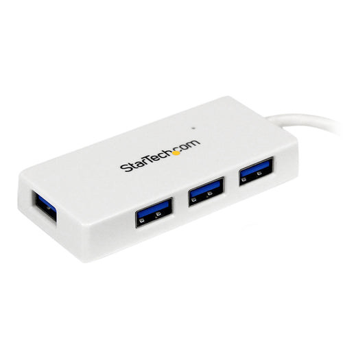 StarTech.com ST4300MINU3W - Portable 4 Port Mini USB 3.0 Hub - White