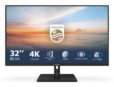 32E1N1800LA/75 - PHILIPS 32E1N1800LA/75 32" 16:9 4K UHD VA LCD 60HZ,4MS,HDR, HDMI,DP,SPKR,4YR