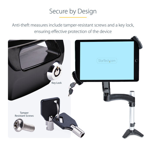 TABLET-VESA-ADAPTER - STARTECH.COM VESA MOUNT ADAPTER FOR TABLETS 7.9-12.5IN, ANTI-THEFT CLAMP 5 YR